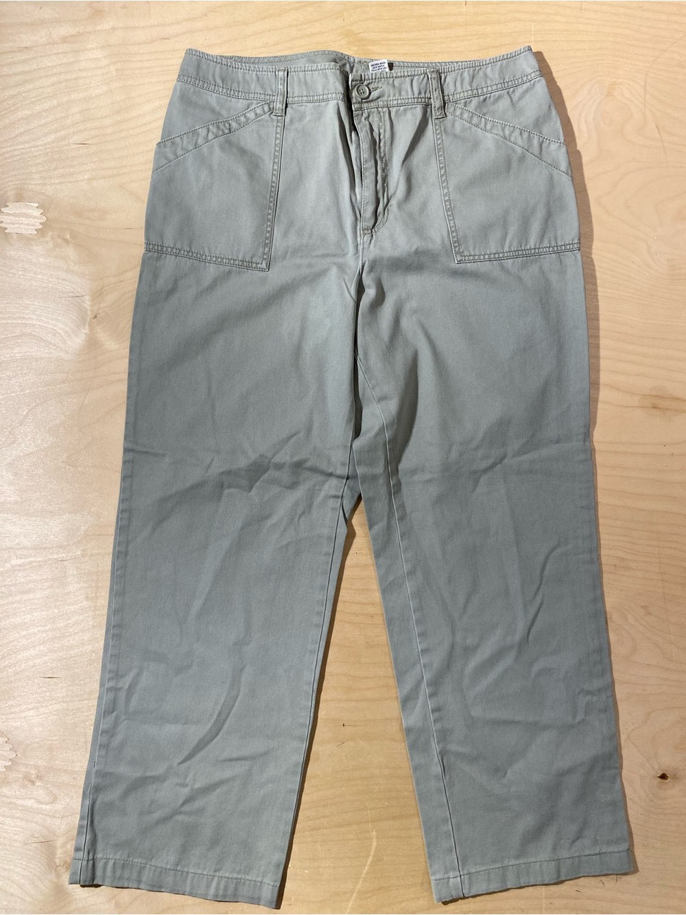 Kim Rogers Straight-Leg Chinos in Light Gray 14 (SQ)
